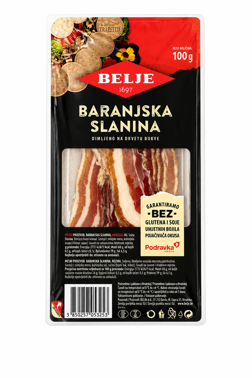 Belje-Baranjska Slanina Aufschnitt 100g