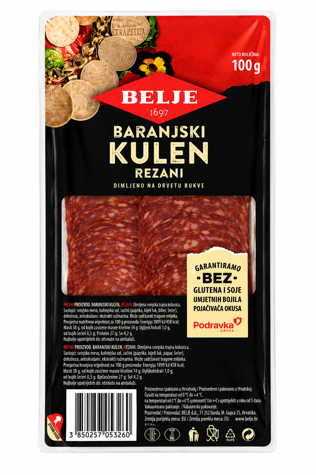 Belje-Baranjski Kulen Aufschnitt 100g