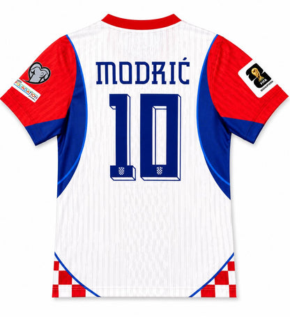 Kroatische Fan T-Shirt Rot Weiß Kariert Modric/ Hrvatska Navijacka Majica Kockice  Modric